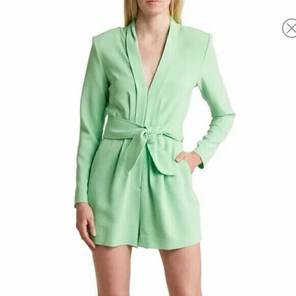 A.L.C. Light Green Long Sleeve Romper - Picture 4 of 9